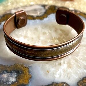 Brass Copper Engraving Sea Turtles Cuff Bracelet